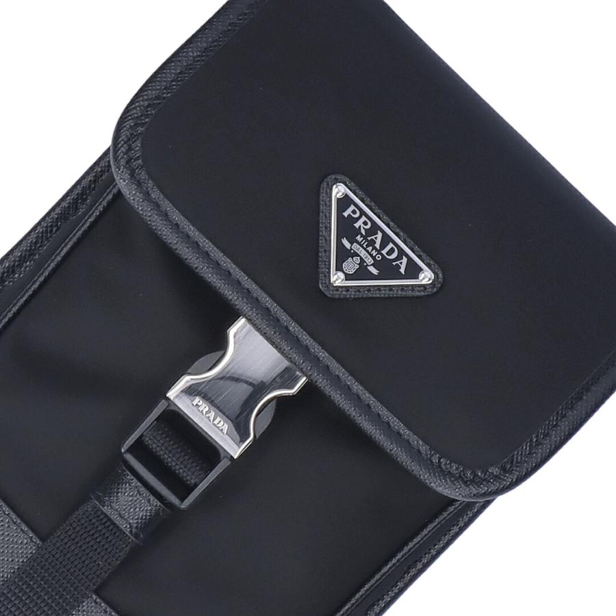 PRADA(プラダ) Re-Nylon三角ポーチ付スマホストラップ ブラック新品 PRADA（プラダ） 【お取り寄せ】 【並行輸入品】 ショルダーバッグ