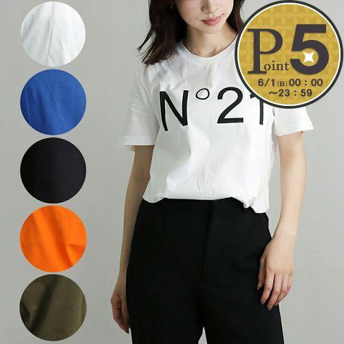 N°21 ヌメロヴェントゥーノ レディース ロゴTシャツ N21173 N°21 ヌメロヴェントゥーノ レディース ロゴTシャツ N21173