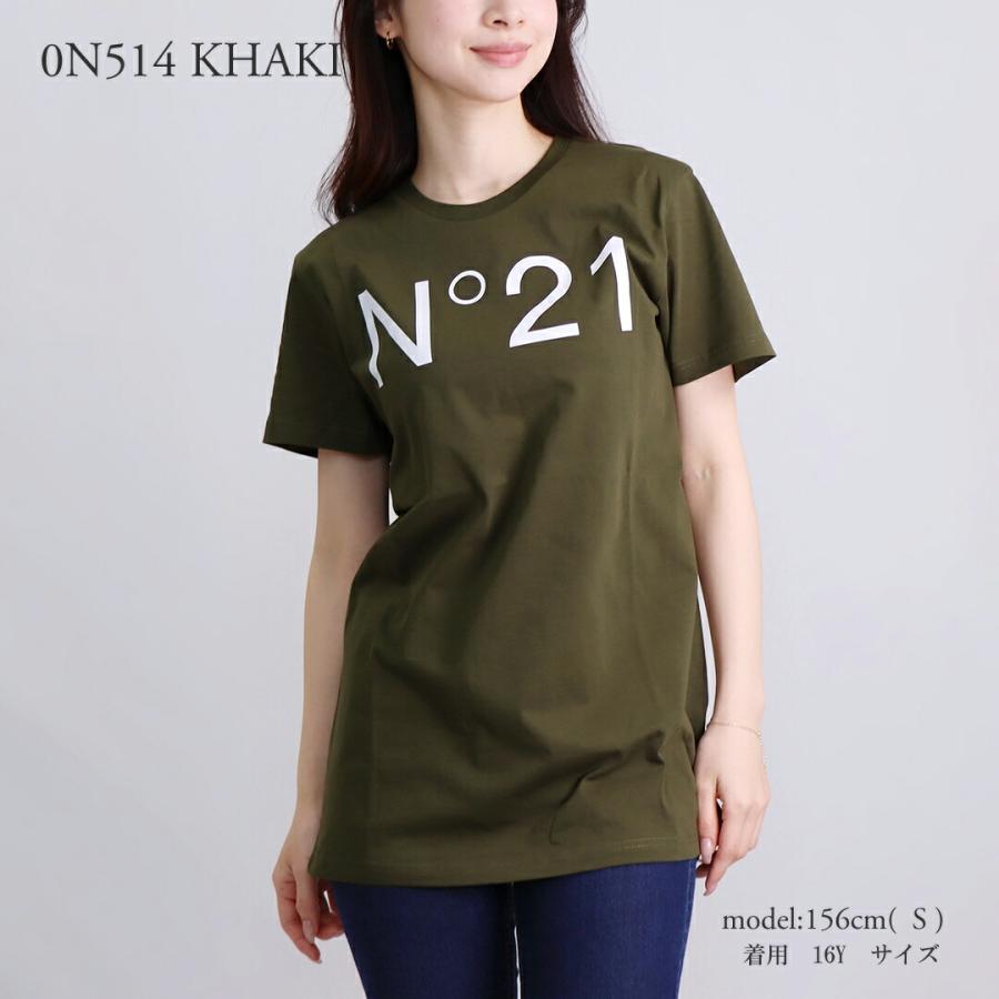 N°21 ヌメロヴェントゥーノ レディース ロゴTシャツ N21173 N0153 