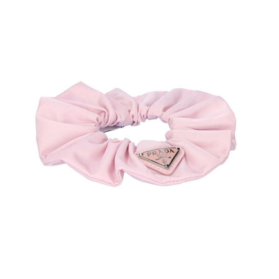 【新品】PRADA ピンク　シュシュ　大特価 Amazon | [プラダ]ヘア アクセサリー トライアングル シュシュ