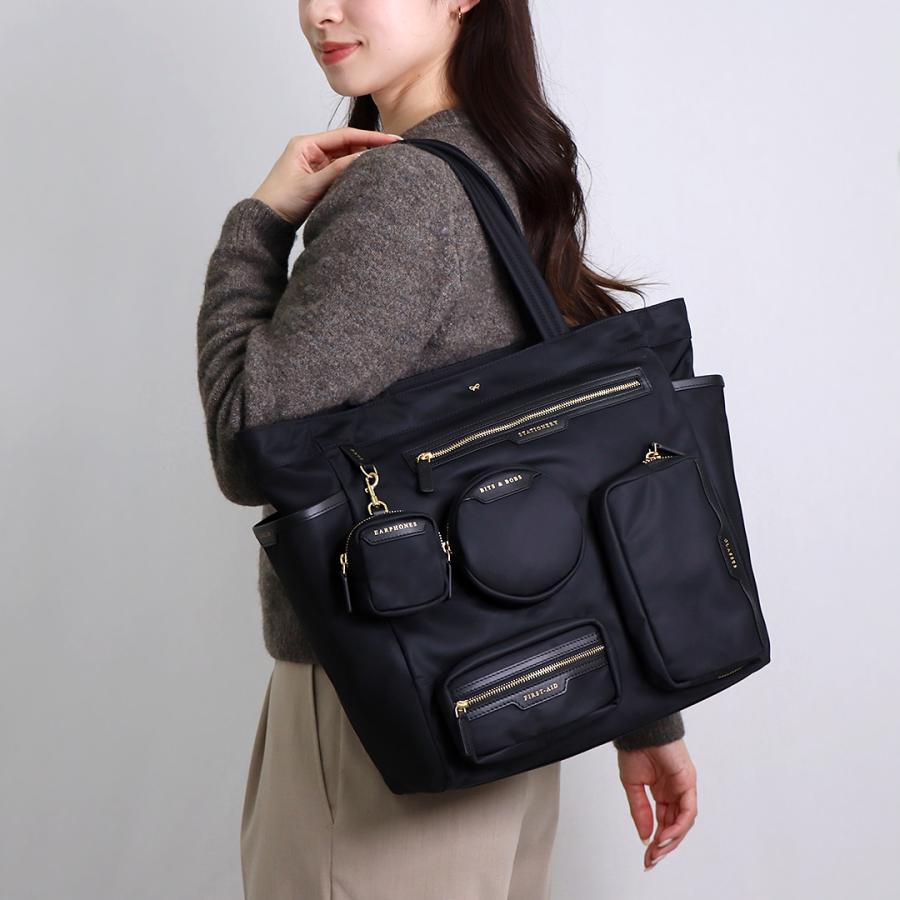 【並行輸入品】 アニヤハインドマーチ ANYA HINDMARCH トートバッグ WORKING FROM HOME TOTE 157582 ブラック(BLACK)