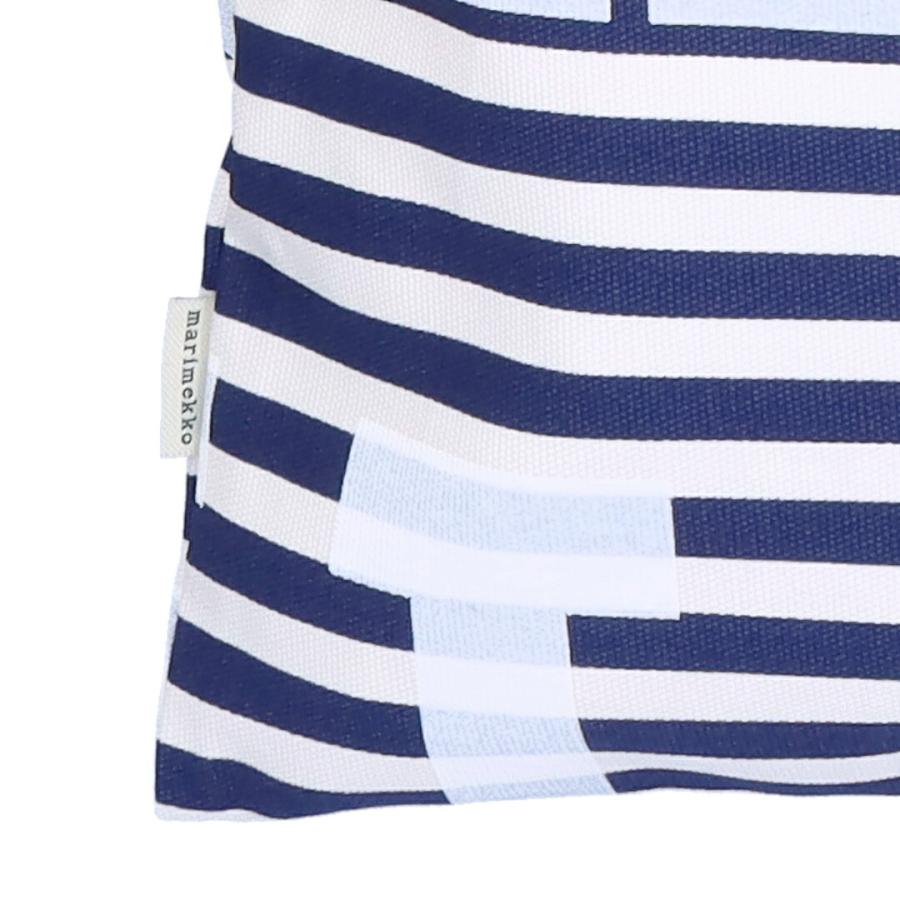 マリメッコ MARIMEKKO トートバッグ TASARAITA HUOPAKEITANO 91176 ブルー系×ホワイト系(150 DARK BLUE/OFF WHITE) 【同梱不可】【ギフト不可】【RSL】｜x-sell｜05