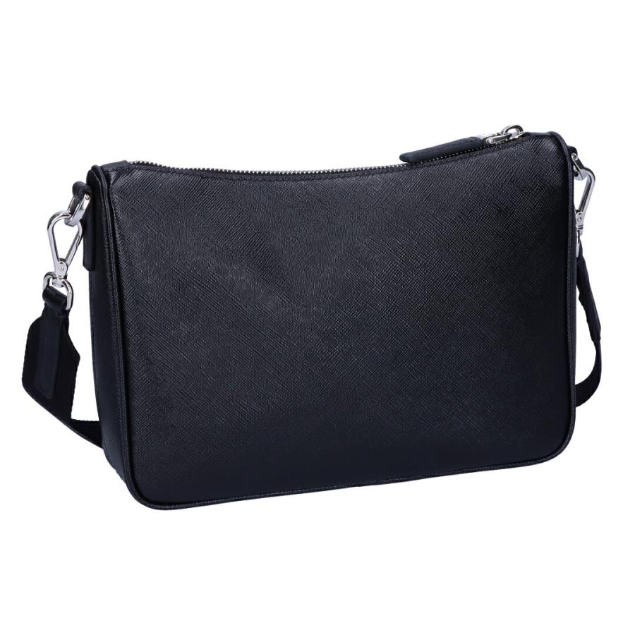 希少モデル✨ PRADA プラダ ショルダーバッグ ロゴ型押し レザー ブラック プラダ PRADA ロゴ 型押し レザー 2way ショルダーバッグ