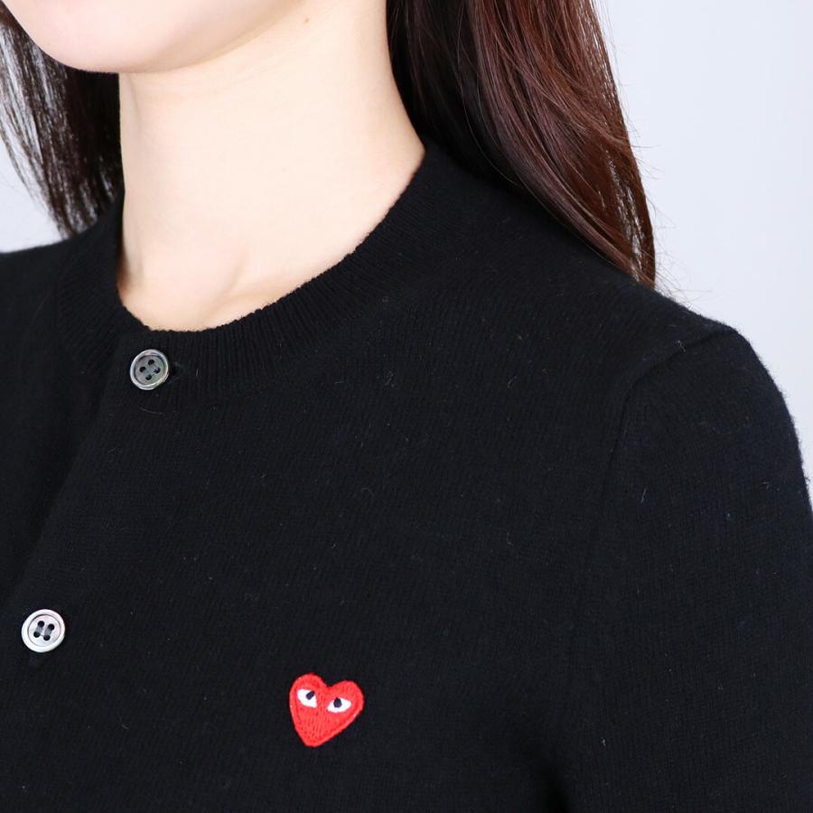 COMMEdesGARCONS 　バックジップカーディガン 　黒　ドット　M Comme Des Garçons Play ポルカドット カーディガン | レッド