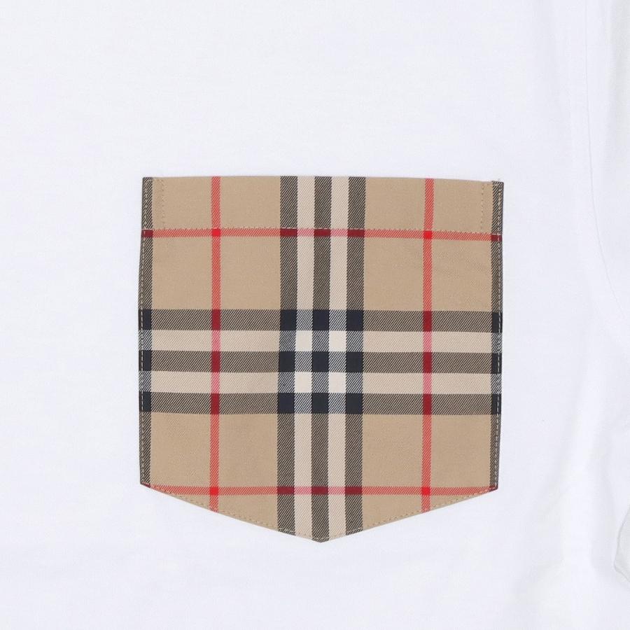 【並行輸入品】 バーバリー BURBERRY レディース ポケットチェックコットン 半袖Ｔシャツ 8043386 8080322 A1464 WHITEの画像