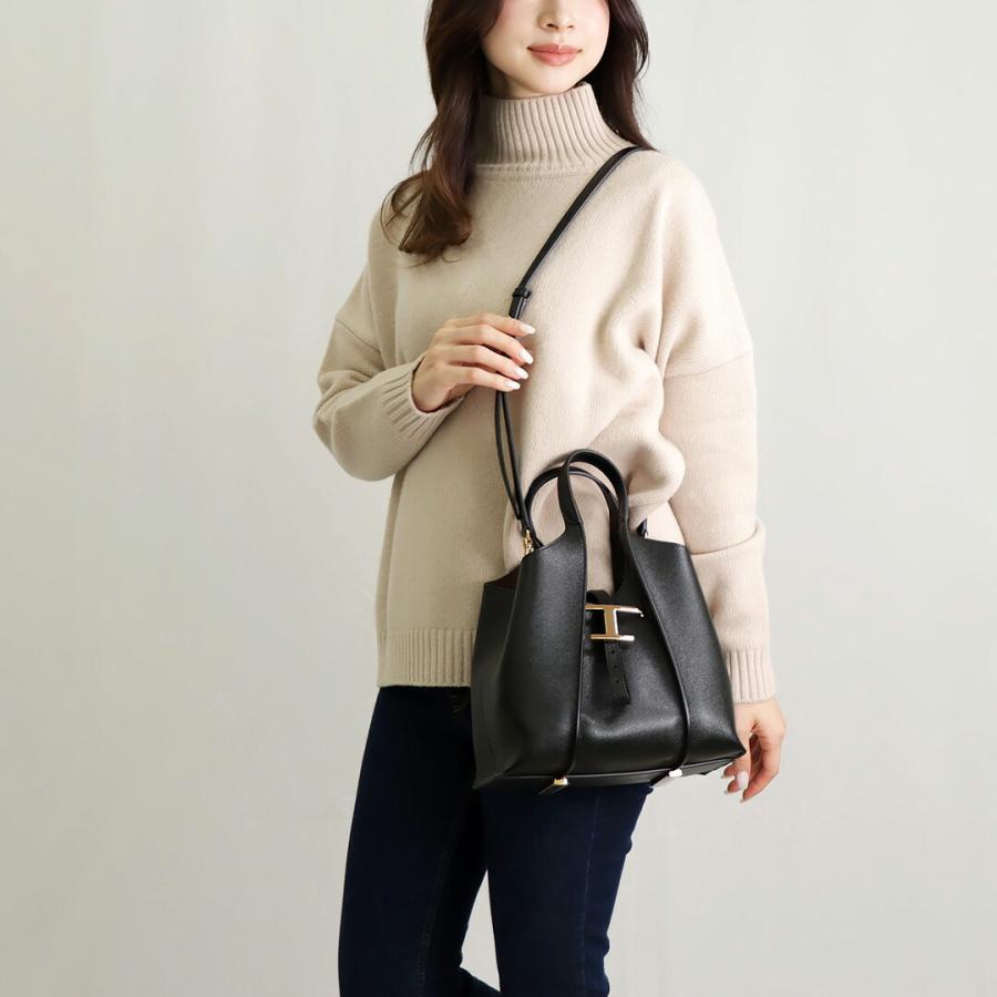 【美品】TOD'S ショルダーバッグ　2way Tタイムレス 黒 美品】TOD'S ショルダーバッグ 2way Tタイムレス 黒 TOD'S トッズ