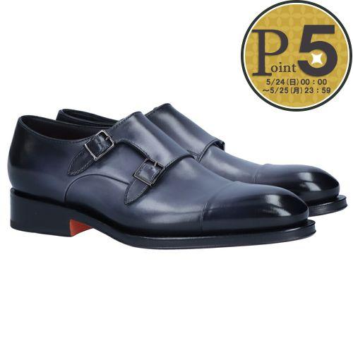 SANTONI サントーニ メンズ ビジネスシューズ ダブルモンク DITHERED 