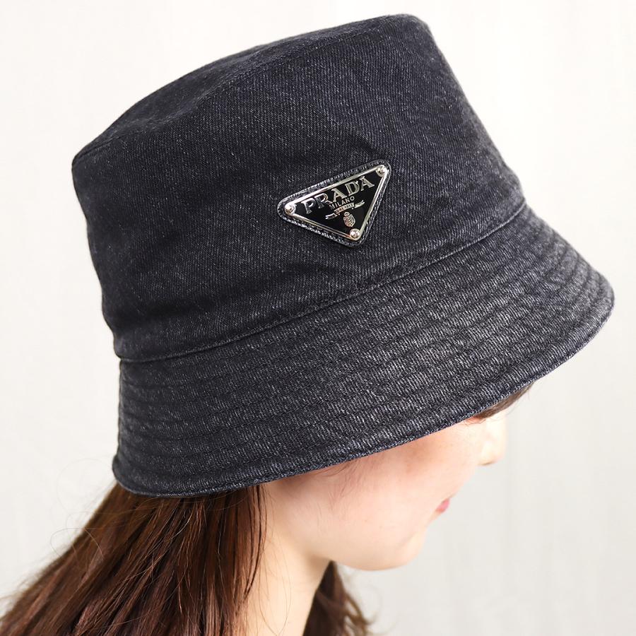 プラダ PRADA ハット 帽子 デニム バケットハット 2HC137 12K8 