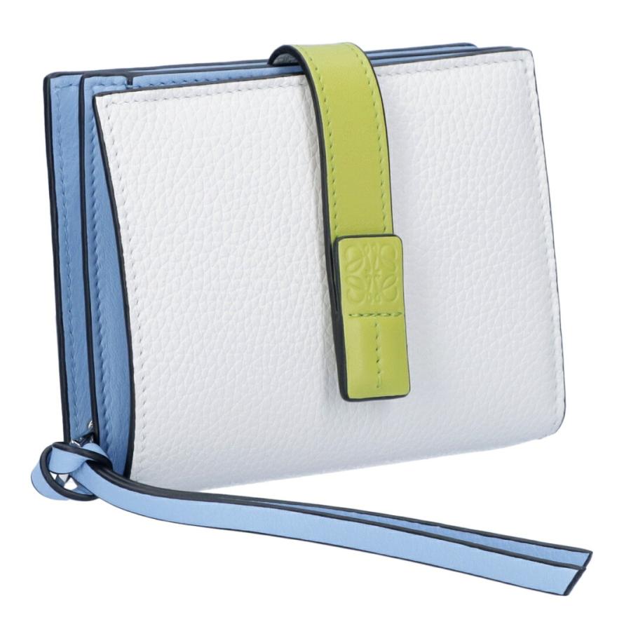 ロエベ LOEWE 折財布 二つ折り財布 C660Z41X01 マルチカラー(8791 SOFT WHITE/LIME YELLOW) :43762798:テザーレブランドショップ 通販 ロエベ LOEWE 2つ折財布 アイボリー C660Z41X01 660 9564 SOFT GRAINED CALF ジップ ファスナー 財布 コンパクト 2折 レザー 本革