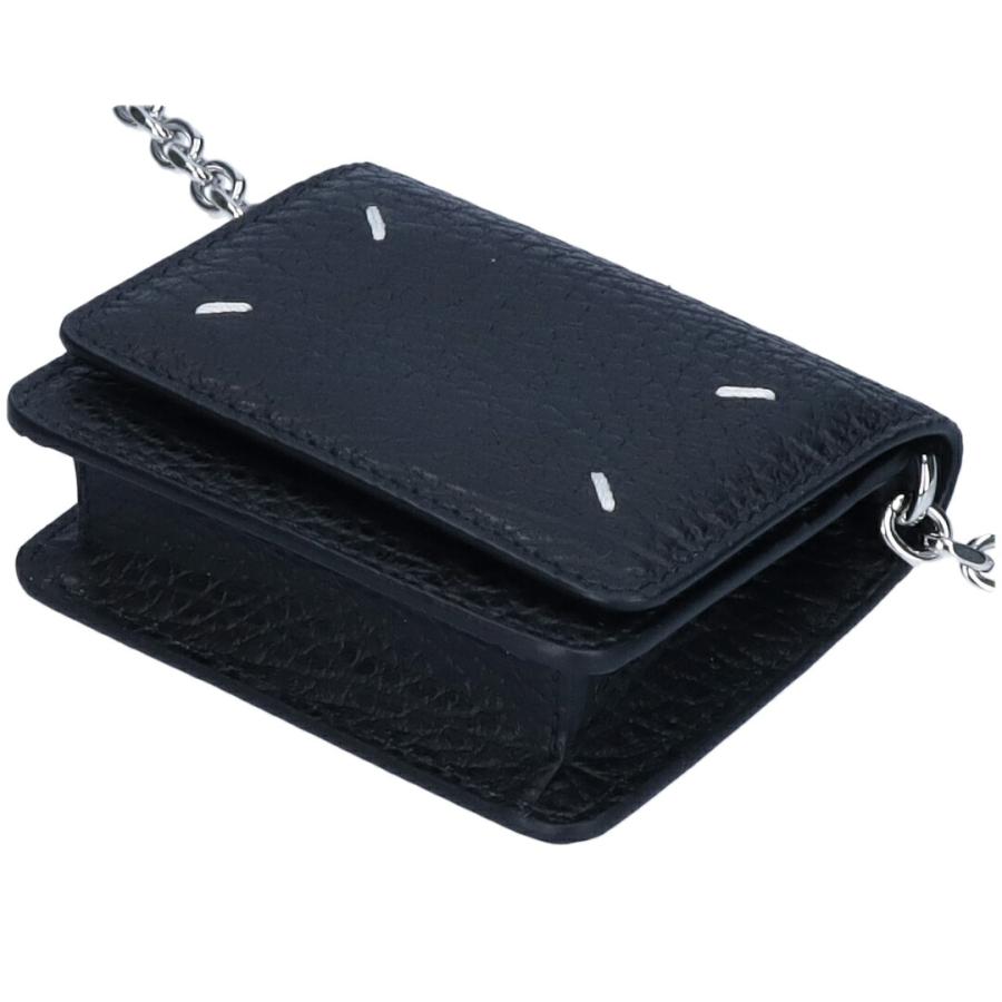 【並行輸入品】 メゾンマルジェラ MAISON MARGIELA チェーンウォレット 4ステッチ SA3UI0009 P4455 ブラック(T8013 BLACK)の画像