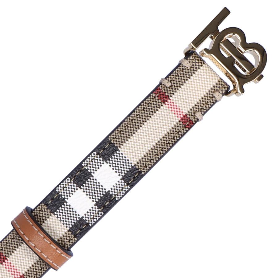 【並行輸入品】 バーバリー BURBERRY レディース ベルト 8070407/8093838 A1191 VCHECK/LIGHT GOLDの画像
