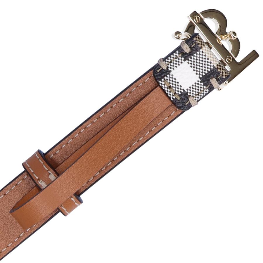 【並行輸入品】 バーバリー BURBERRY レディース ベルト 8070407/8093838 A1191 VCHECK/LIGHT GOLDの画像