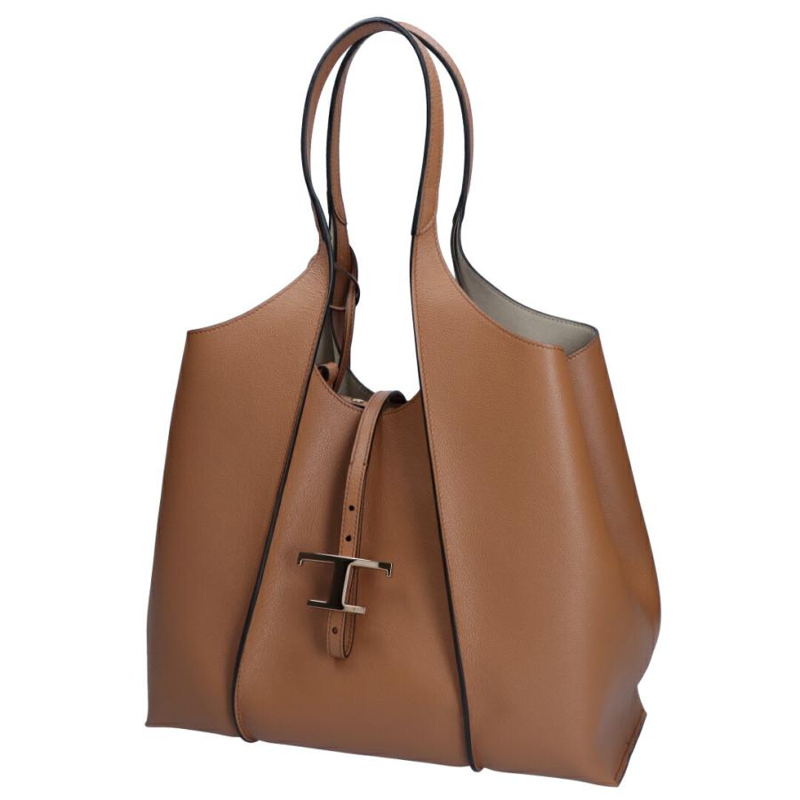 【並行輸入品】 トッズ TOD’S トートバッグ レザーショッピングバッグ ミディアム Tタイムレス XBWTSBA0300 Q8E ブラウン | TOD'S | 05