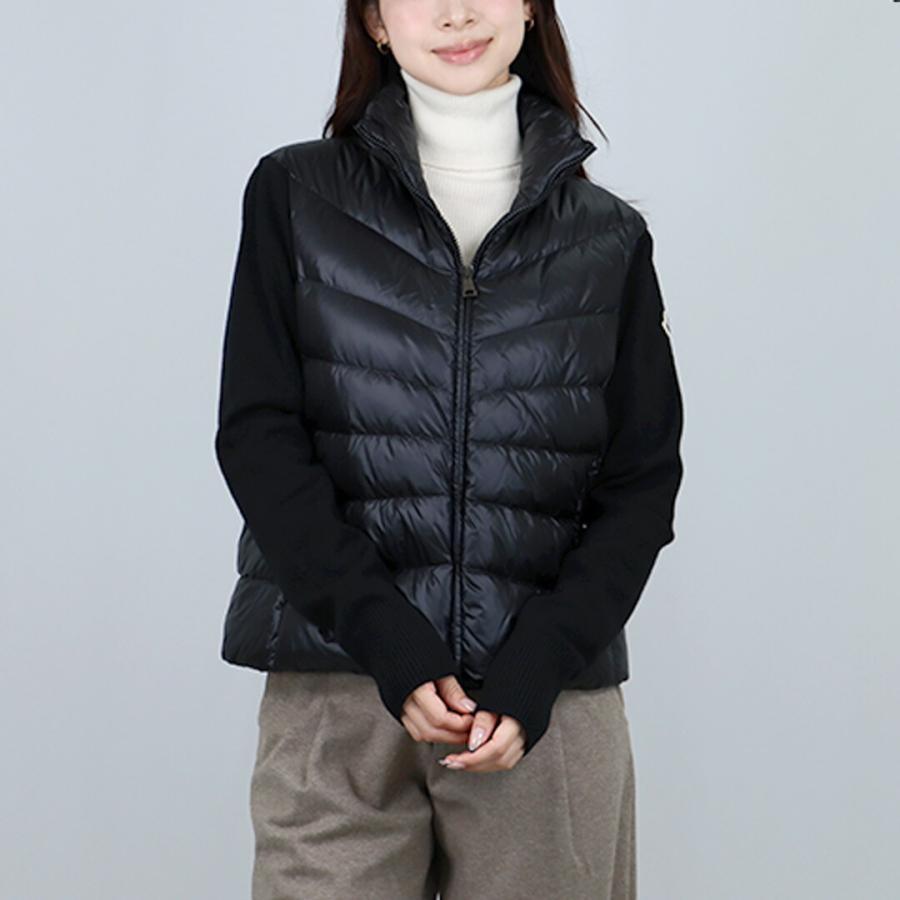 ［新品同様］モンクレール　レディース　ダウンカーディガン　ダウンニット　ブラック MONCLER（モンクレール） 【並行輸入品】モンクレール レディース