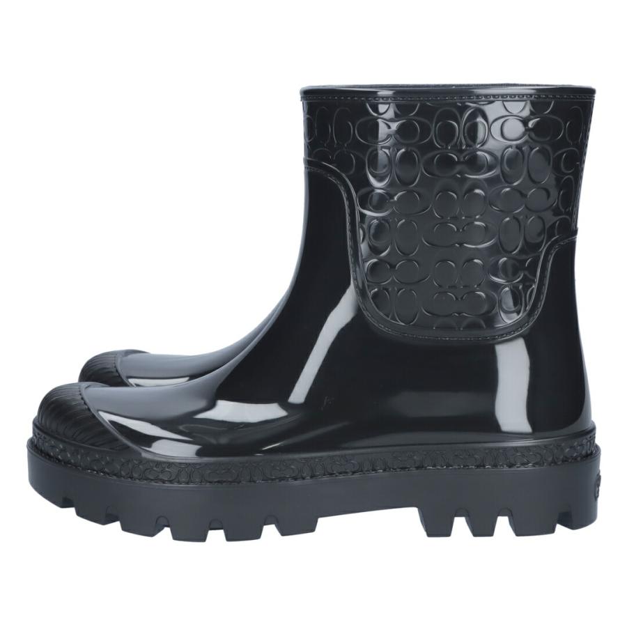 美品　コーチ　レディースレインブーツ　シグネチャー　黒 COACH（コーチ） 【並行輸入品】 レディースシューズ レインブーツ