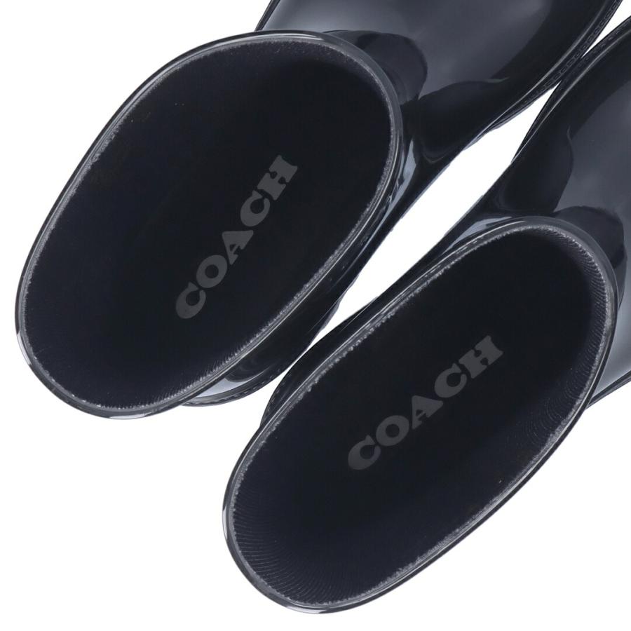 美品　コーチ　レディースレインブーツ　シグネチャー　黒 COACH（コーチ） 【並行輸入品】 レディースシューズ レインブーツ