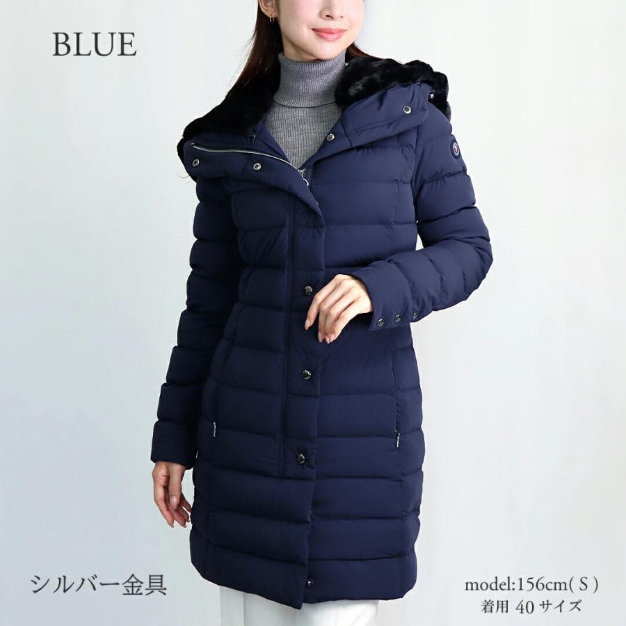 新品タグ付きKATESPADENEWYORKエコファーカラー付きコートネイビーS シンチ ウエスト フォー ファー コート | アウター | ケイト・スペード