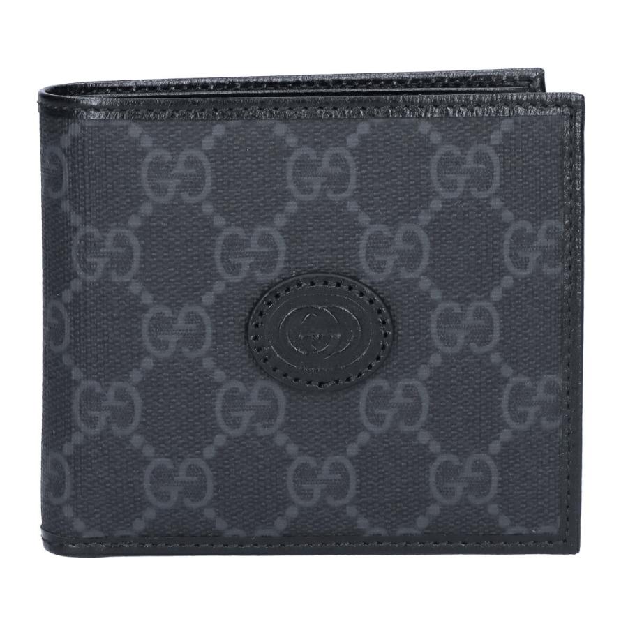 【並行輸入品】 グッチ GUCCI 折財布 小銭入れ付き インターロッキングG 673000 92TCN 1000 ブラックの画像