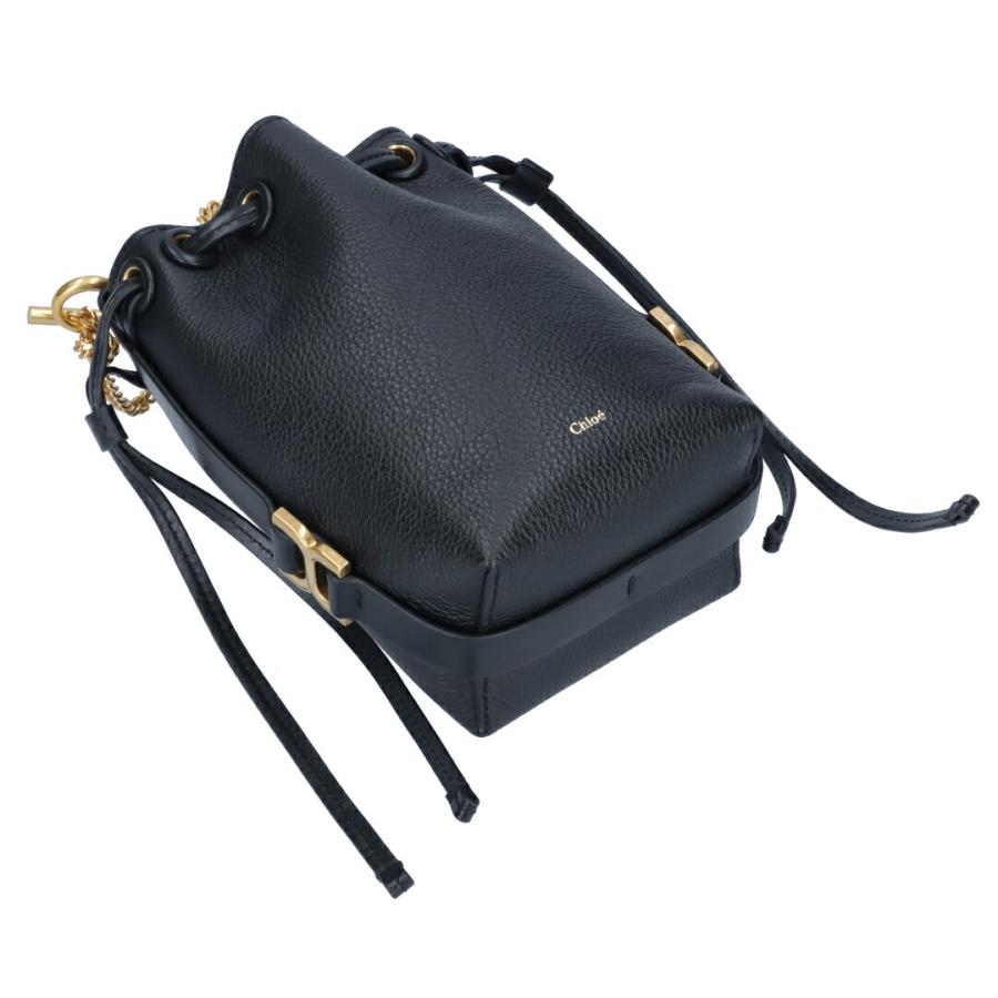 【並行輸入品】 クロエ CHLOE ショルダーバッグ MARCIE CHC23AP844 I13 001 BLACK マイクロバケットの画像