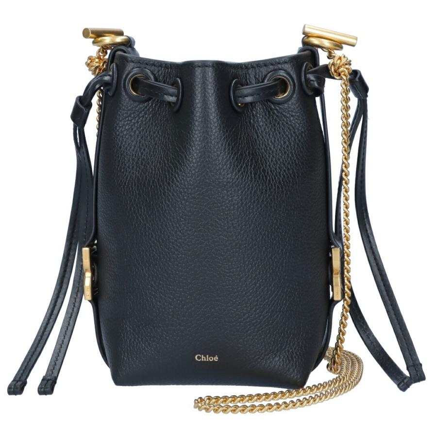 【並行輸入品】 クロエ CHLOE ショルダーバッグ MARCIE CHC23AP844 I13 001 BLACK マイクロバケットの画像