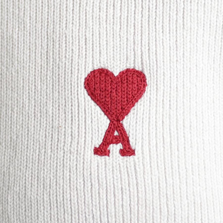 amiParisグレー ニットセーター アミパリス　赤いハート刺繍 AMI Alexandre Mattiussi 【並行輸入品】 アミパリス PARIS
