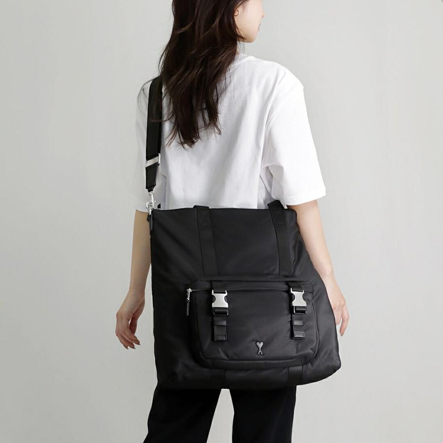 【お取り寄せ】 【並行輸入品】 アミパリス AMI PARIS 2WAYバッグ ULL507 AW0021 NOIR 001の画像