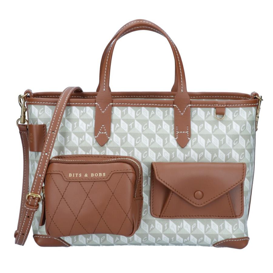 【並行輸入品】 アニヤハインドマーチ ANYA HINDMARCH 2WAYバッグ トート XSポケット 190930 (5050925190930) CHALK/COGNACの画像