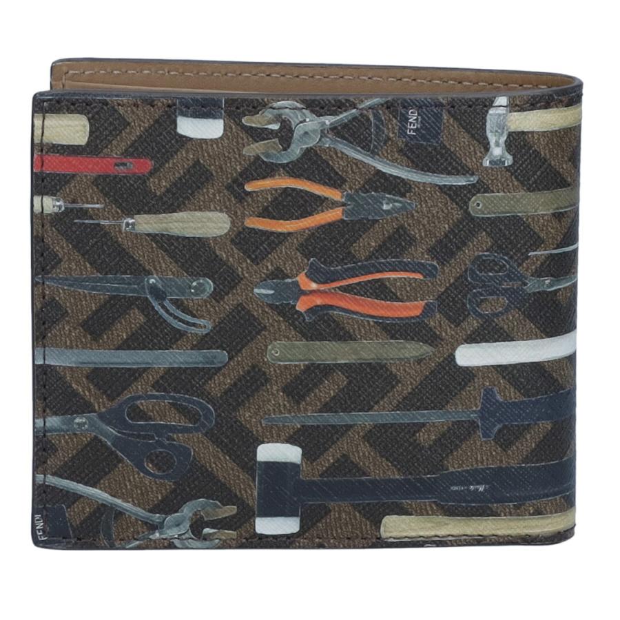 FENDI フェンディ メンズ 折財布 二つ折財布 小銭入れ無し 7M0169 ARAO 