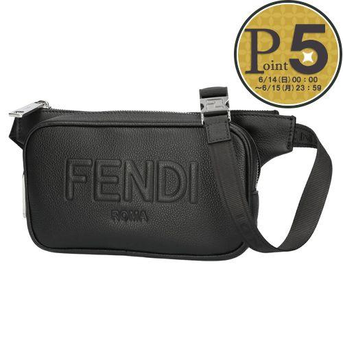 【お取り寄せ】 【並行輸入品】 フェンディ FENDI ショルダーバッグ ボディバッグ MARSUPIO VIT.CHER 7VA605 AMAC F0GXN NERO+PALLADIO