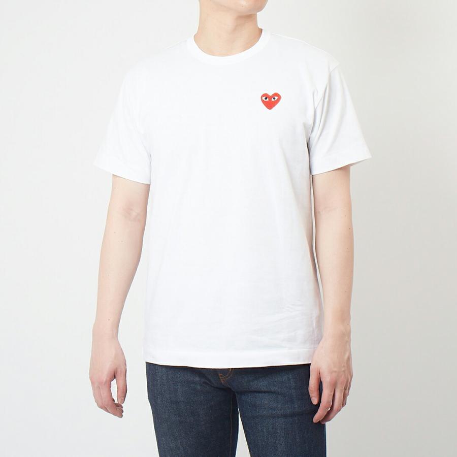 【並行輸入品】 コムデギャルソン COMME DES GARCONS ユニセックス メンズ レディース 半袖 Tシャツ PLAY プレイ T108/T216/T064 RED/GOLD HEART ハート ワンポの画像