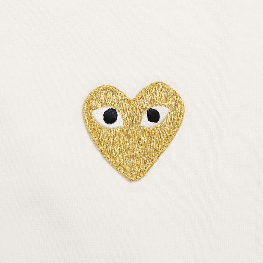 【並行輸入品】 コムデギャルソン COMME DES GARCONS ユニセックス メンズ レディース 半袖 Tシャツ PLAY プレイ T108/T216/T064 RED/GOLD HEART ハート ワンポの画像