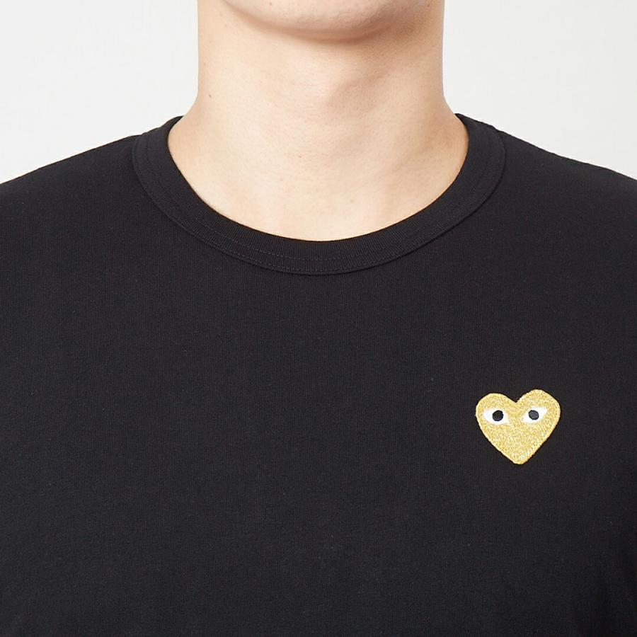 【並行輸入品】 コムデギャルソン COMME DES GARCONS ユニセックス メンズ レディース 半袖 Tシャツ PLAY プレイ T108/T216/T064 RED/GOLD HEART ハート ワンポの画像