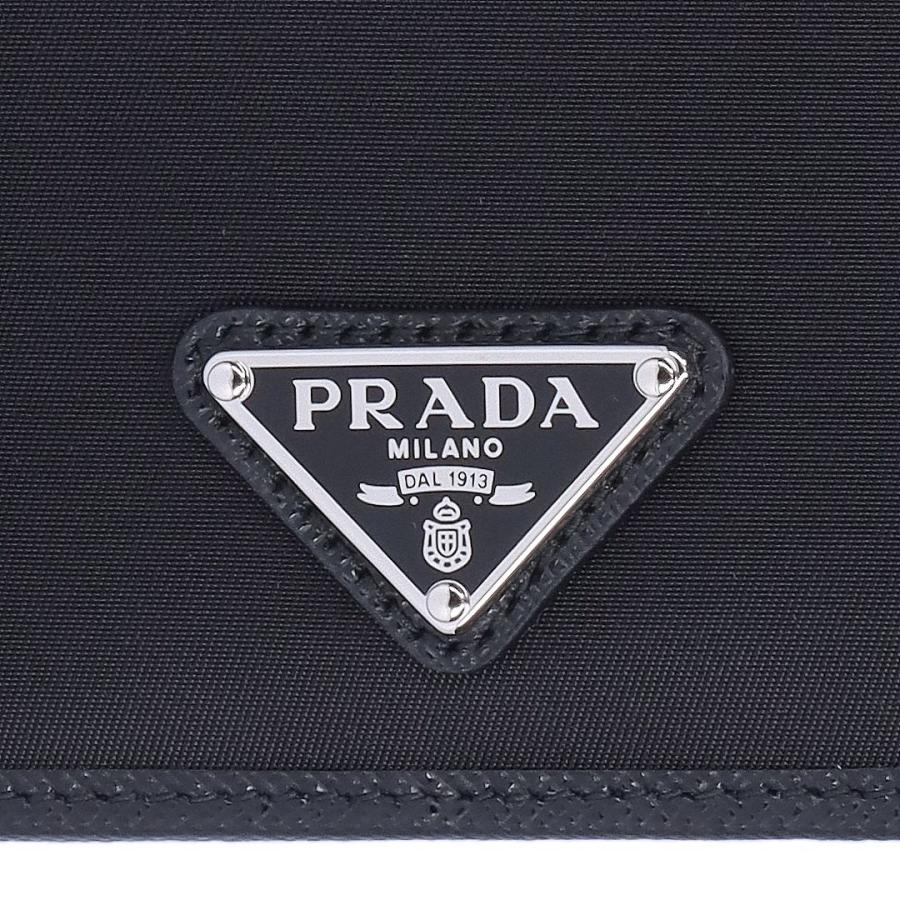 【お取り寄せ】 【並行輸入品】 プラダ PRADA メンズ 折財布 二つ折財布 小銭入れ付き TESSUTO+SAFFIAN 2MO738 2DMH F0002 NEROの画像