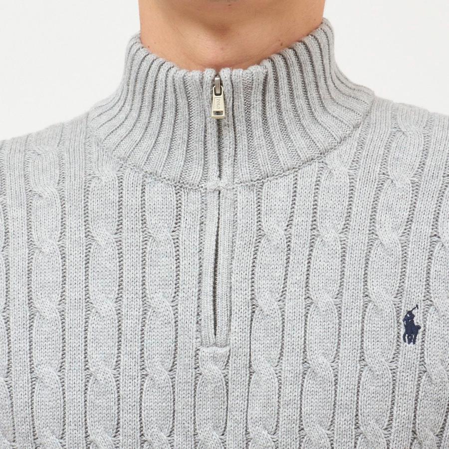【美品✨】ポロラルフローレン　ケーブルニット　ハーフジップ　大人気　刺繍　Ｌ POLO RALPH LAUREN（ポロ・ラルフローレン） ポロ ラルフローレン