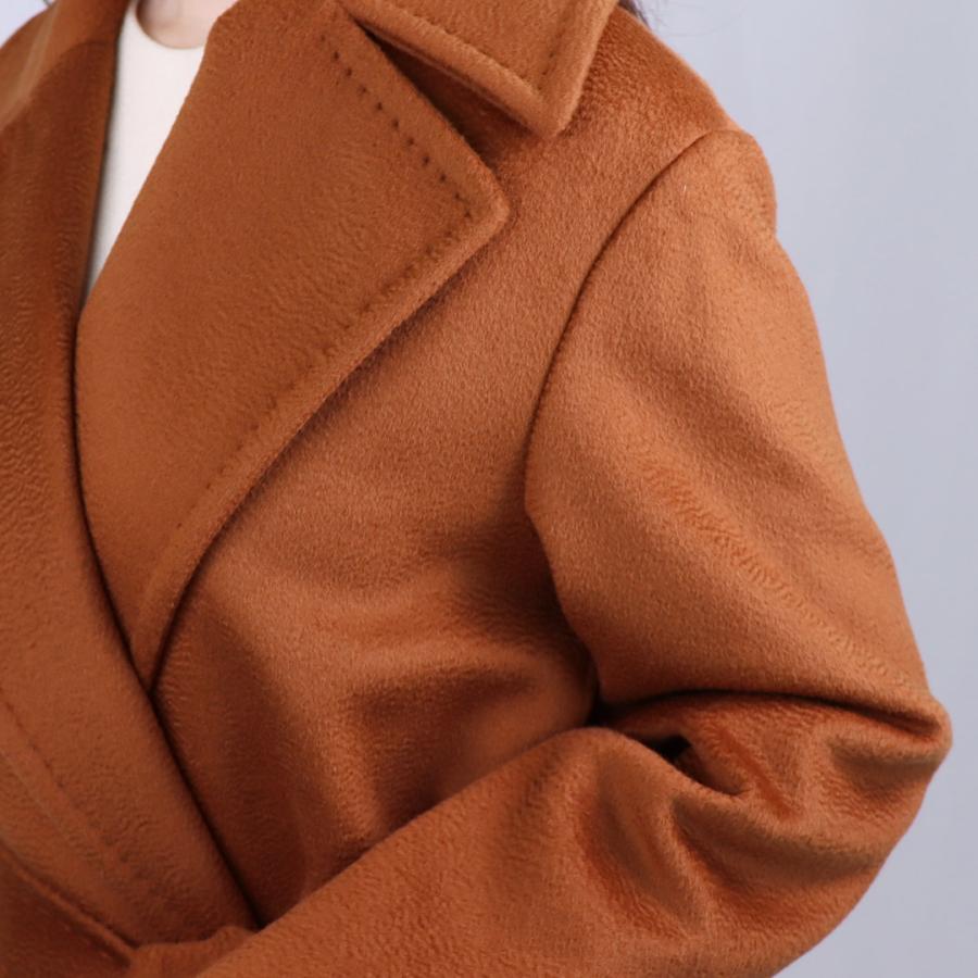 【並行輸入品】 マックスマーラ ステュディオ MAXMARA STUDIO レディース ヴァージンウールコート TIGRE 2426016091 056 CUOIOの画像