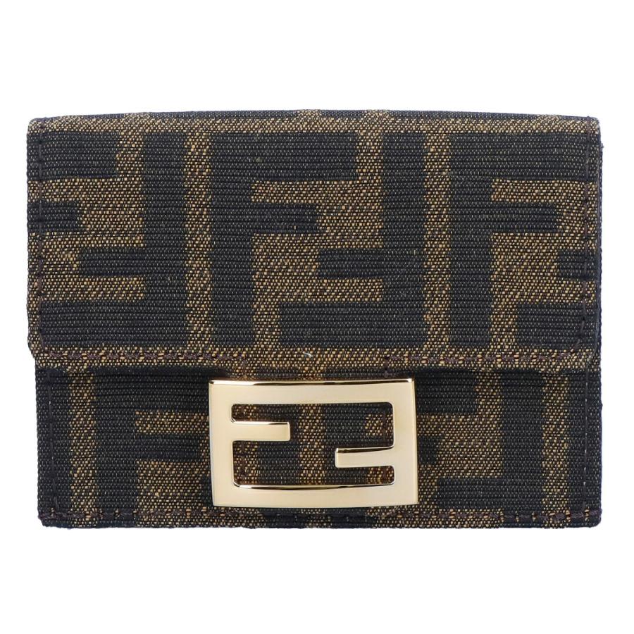 【お取り寄せ】 【並行輸入品】 フェンディ FENDI 折財布 三つ折り財布 BAGUETTE バゲット 8M0395 A98P F0A6E TABACCO+MORO+O.SOFT FFモチーフ マイクロの画像