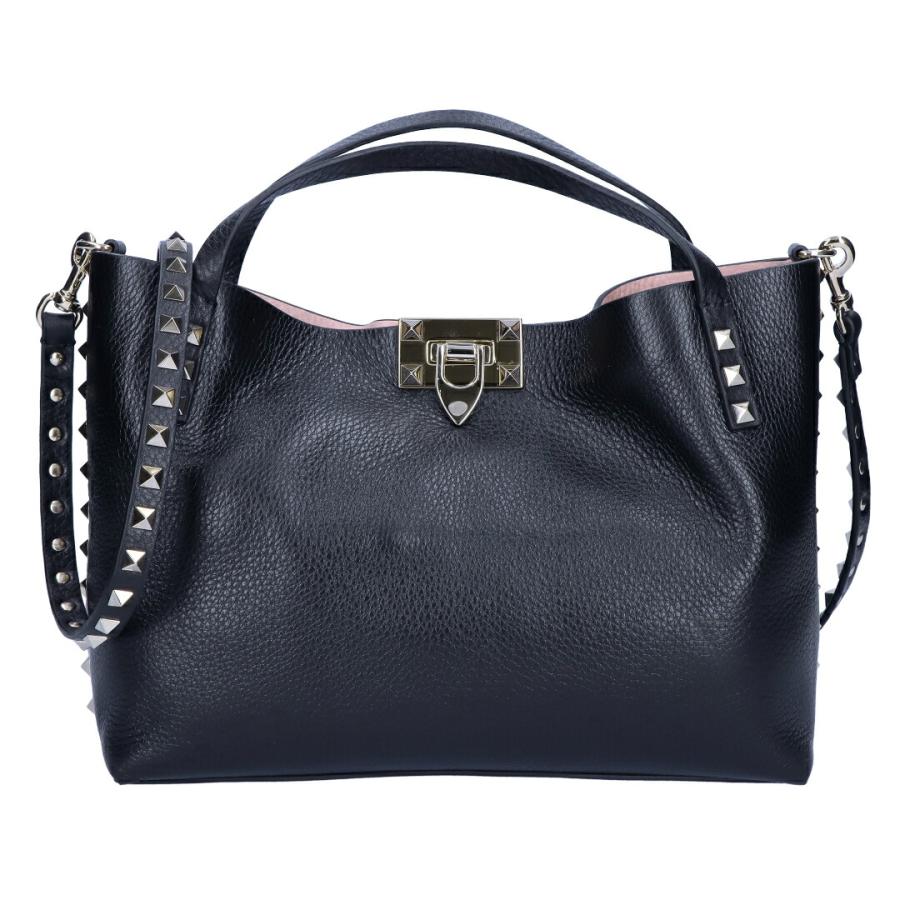 【並行輸入品】 ヴァレンティノ バレンティノガラバーニ ガラヴァーニ VALENTINO GARAVANI 2WAYバッグ ロックスタッズ スモール 5W2B0K11VSN 44A NERO/ROSE QUARの画像