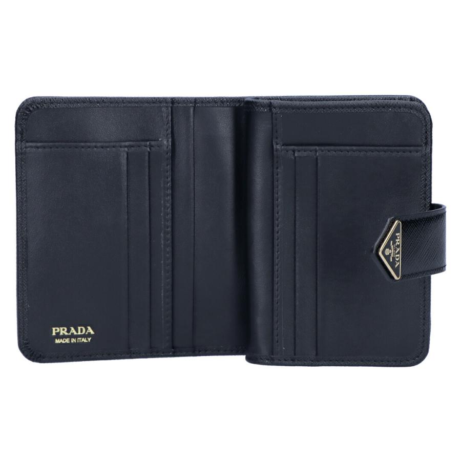PRADA　SAFFIANO L NERO レディース 2つ折り財布 PRADA（プラダ） 【並行輸入品】 折財布 二つ折り財布 SAFFIANO TAB LU