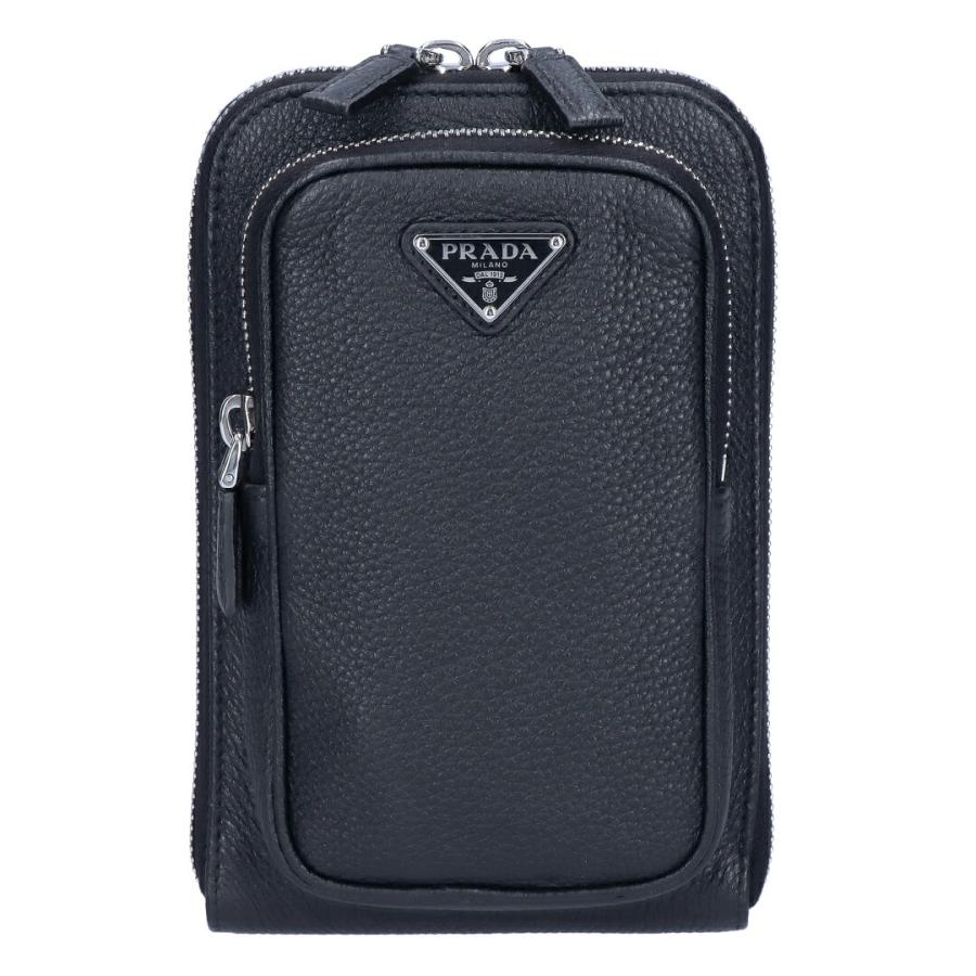 【正規品】PRADA ブラック ケース PRADA（プラダ） 【並行輸入品】 ショルダーバッグ レザースマホケース