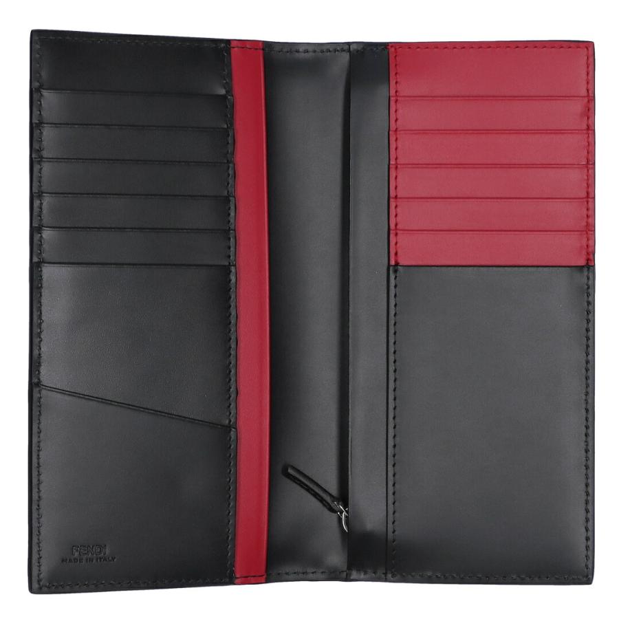 【お取り寄せ】 【並行輸入品】 フェンディ FENDI メンズ 長財布 7M0355 AJF4 F19KP NERO+FRAGOLA+P ブラックの画像