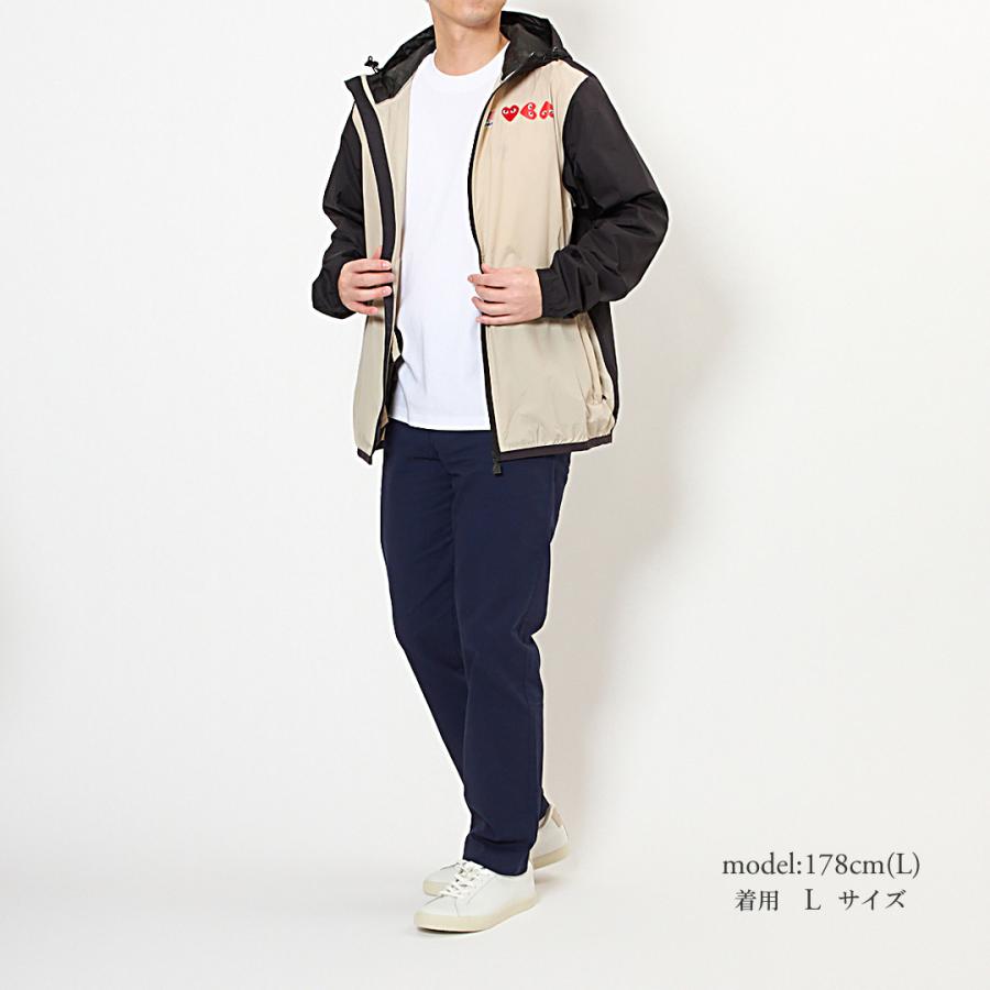 【お取り寄せ】 【並行輸入品】 コムデギャルソン COMME DES GARCONS ユニセックス ジャケット ナイロンパーカー PLAY プレイ AZ J505 051 ジップアップ フーデの画像