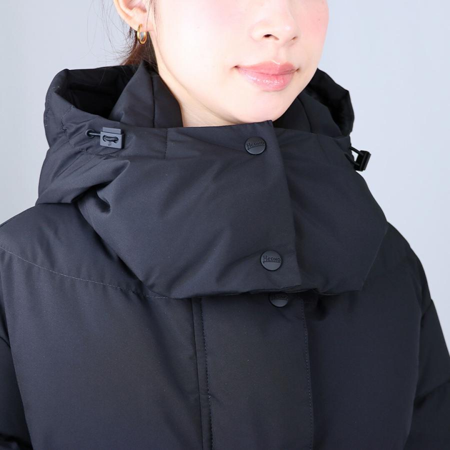 【並行輸入品】 ヘルノ HERNO レディースダウン ダウンジャケット PI002047D 12840 9300 BLACKの画像