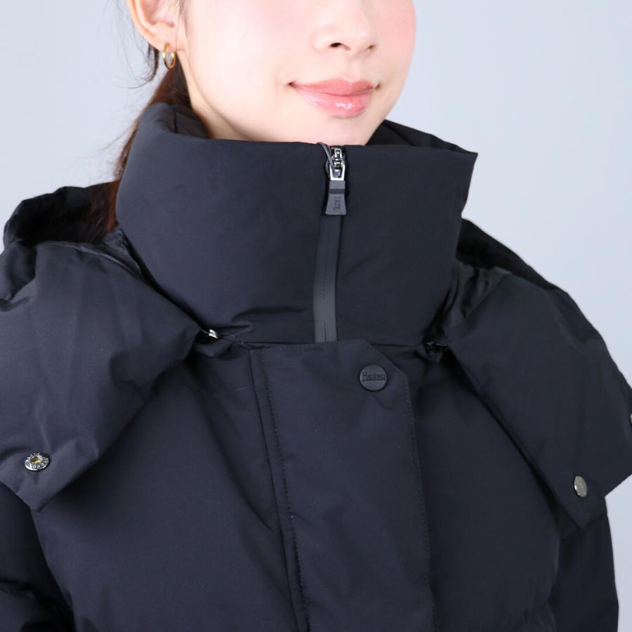 【並行輸入品】 ヘルノ HERNO レディースダウン ダウンジャケット PI002047D 12840 9300 BLACKの画像