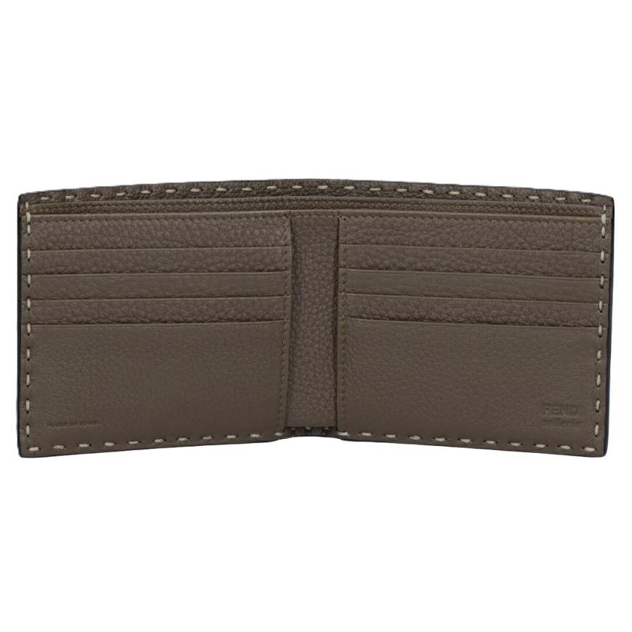 【お取り寄せ】 【並行輸入品】 フェンディ FENDI メンズ 折財布 ニつ折り財布 小銭入れ無し SELLERIA セレリア 7M0193 AP3B F1TQQ MAYA+BEIGE+PALLの画像