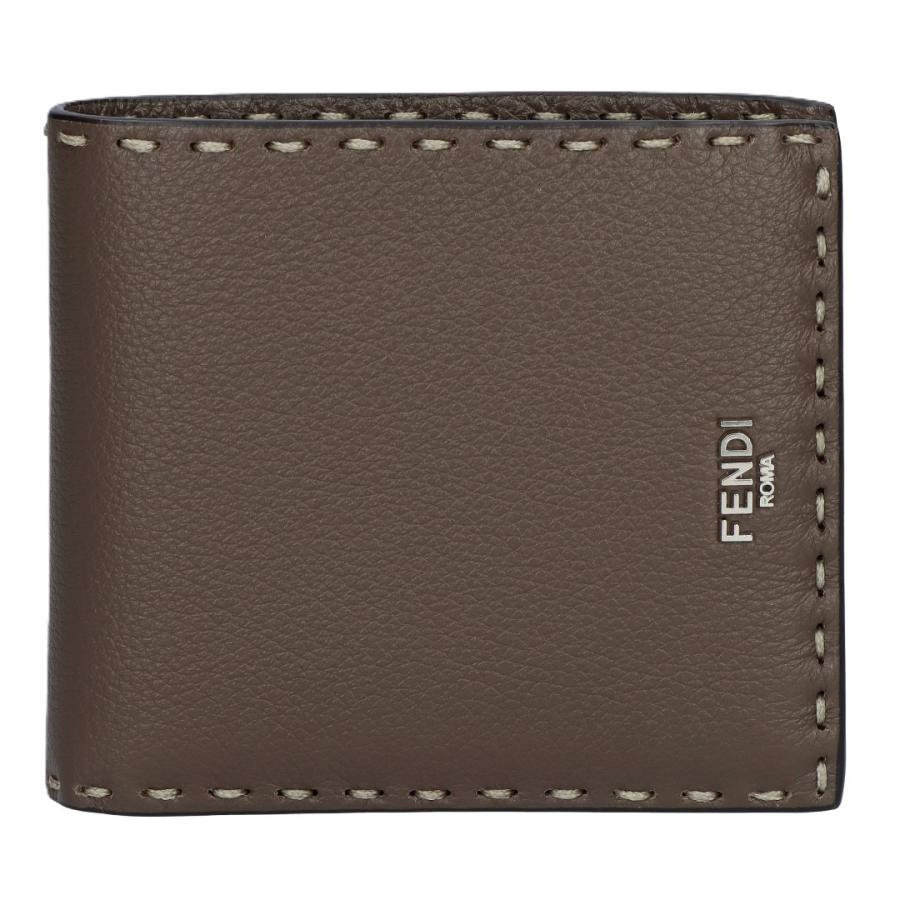 【お取り寄せ】 【並行輸入品】 フェンディ FENDI メンズ 折財布 ニつ折り財布 小銭入れ無し SELLERIA セレリア 7M0193 AP3B F1TQQ MAYA+BEIGE+PALLの画像