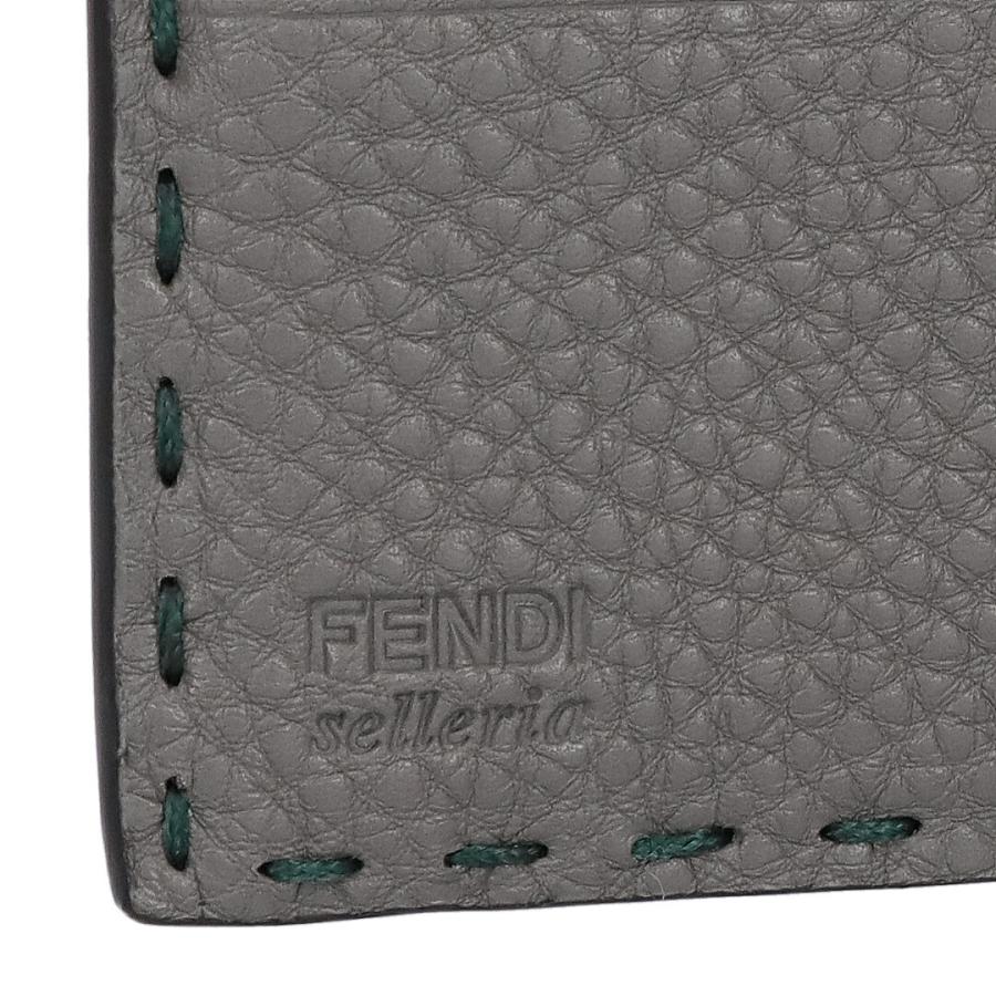 【並行輸入品】 フェンディ FENDI メンズ 折財布 ニつ折り財布 小銭入れ付き SELLERIA セレリア 7M0194 AP3C F1TUN VERDE NORI+ARGILLA+Pの画像