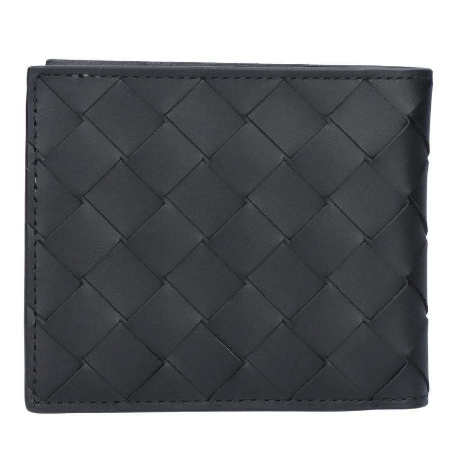 【並行輸入品】 ボッテガヴェネタ BOTTEGA VENETA メンズ 折財布 二つ折財布 小銭入れ付き イントレチャート 749412 V3US1 8803 BLACKの画像