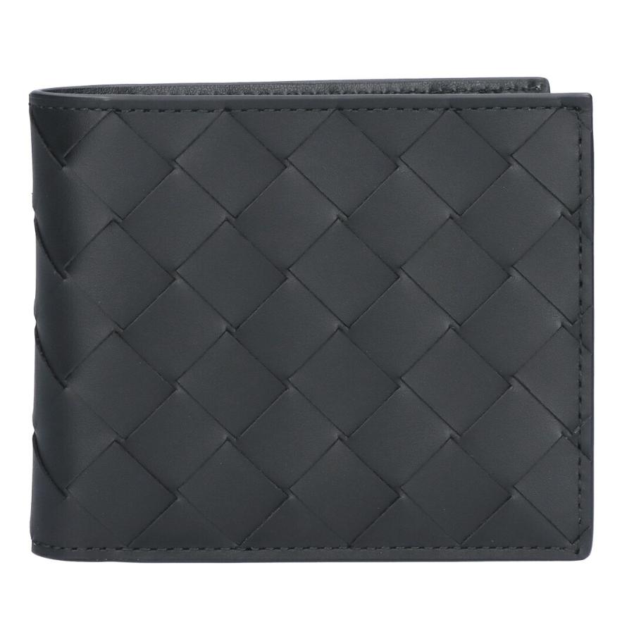 【並行輸入品】 ボッテガヴェネタ BOTTEGA VENETA メンズ 折財布 二つ折財布 小銭入れ付き イントレチャート 749412 V3US1 8803 BLACKの画像