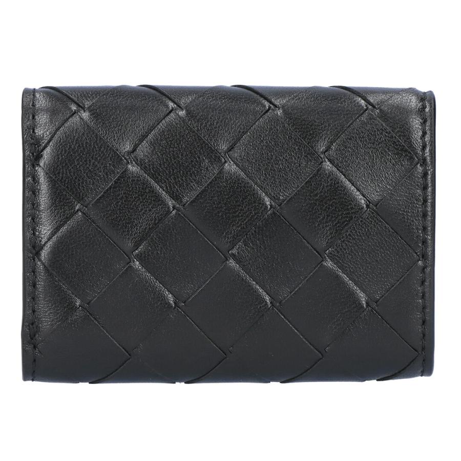 【並行輸入品】 ボッテガヴェネタ BOTTEGA VENETA 折財布 3つ折り財布 コンパクトウォレット イントレチャート 666944-V3UH2 8425 BLACKの画像