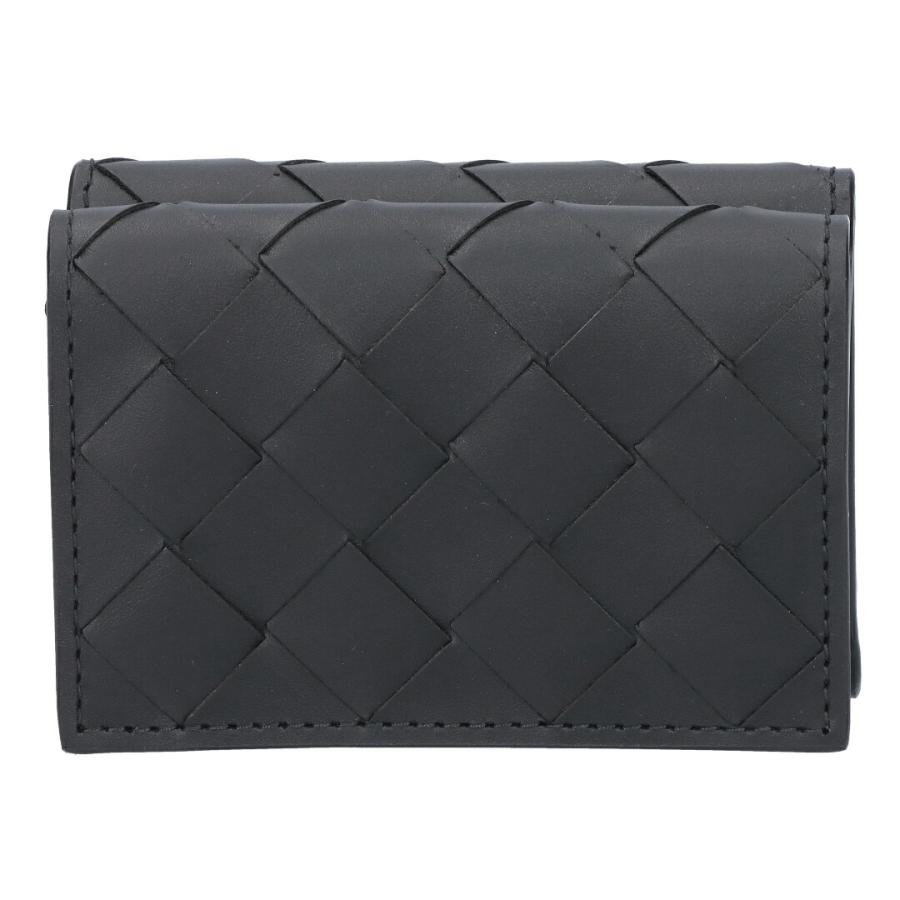【並行輸入品】 ボッテガヴェネタ BOTTEGA VENETA 折財布 3つ折り財布 コンパクトウォレット イントレチャート タイニー 751145-V3US1 8803 BLACKの画像